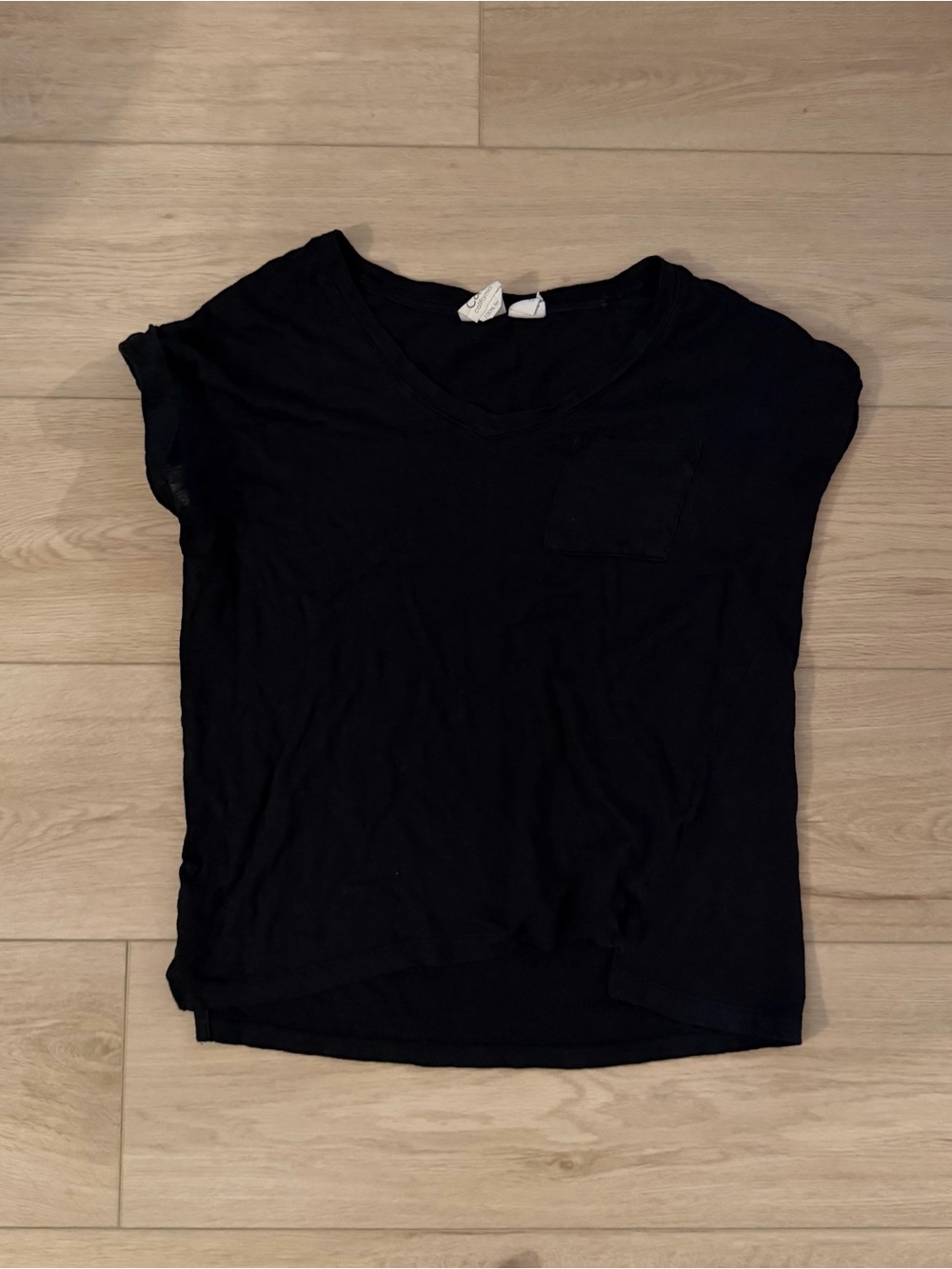 C&C California Black Linen Short Sleeve Tee